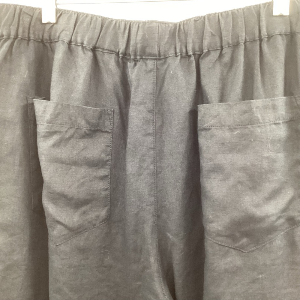 *** Cynthia Rowley Black Linen Pants *** XL - Picture 6 of 8
